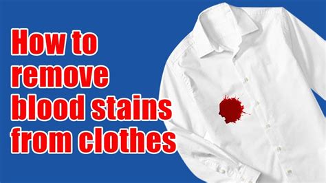 how can i get fake blood out of clothes|blood in clothing remove guide.